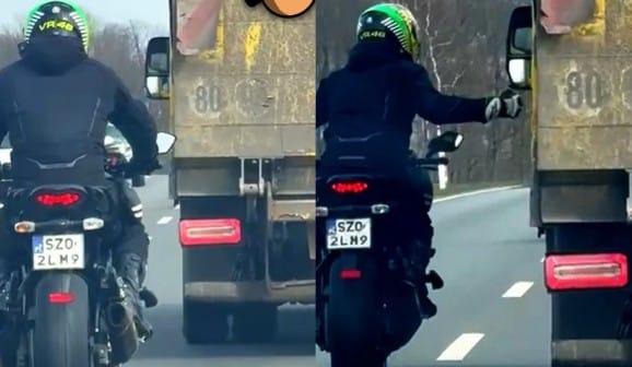 Nie wiedział, że jest nagrywany. Bandyckie zachowanie motocyklisty Zdjęcie główne wpisu