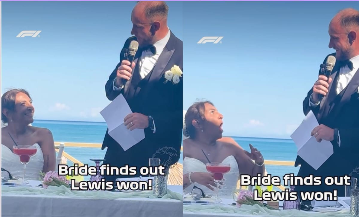 „To prezent z okazji ślubu?” Panna młoda dowiaduje się, że Lewis Hamilton wygrał w Barcelonie Zdjęcie główne wpisu