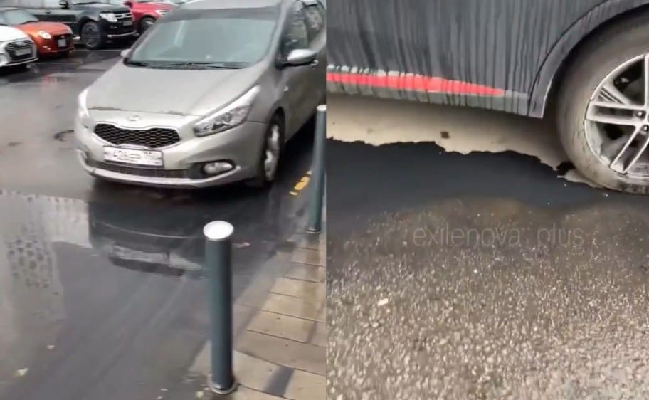 "Z nieba spadają czarne krople". Mieszkańcy okolic Moskwy pokazują skutki ataku na rafinerię Zdjęcie główne wpisu