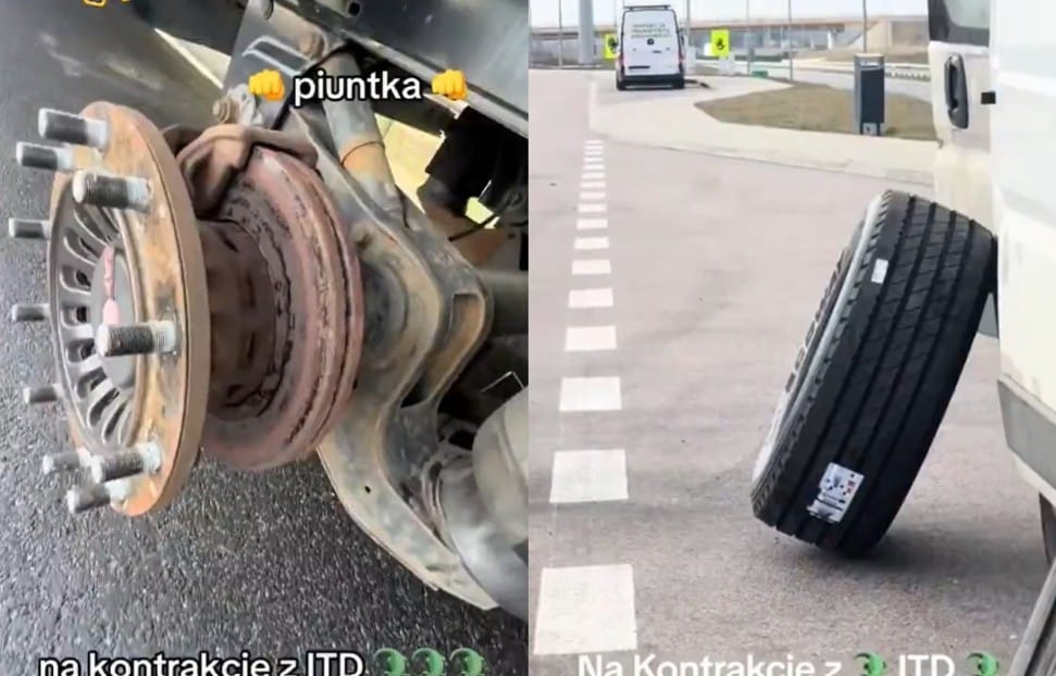 Przyjechali na wymianę opony w ukraińskiej naczepie. Jak zobaczyli jej stan, wezwali ITD i opublikowali nagranie tego co zastali Zdjęcie główne wpisu
