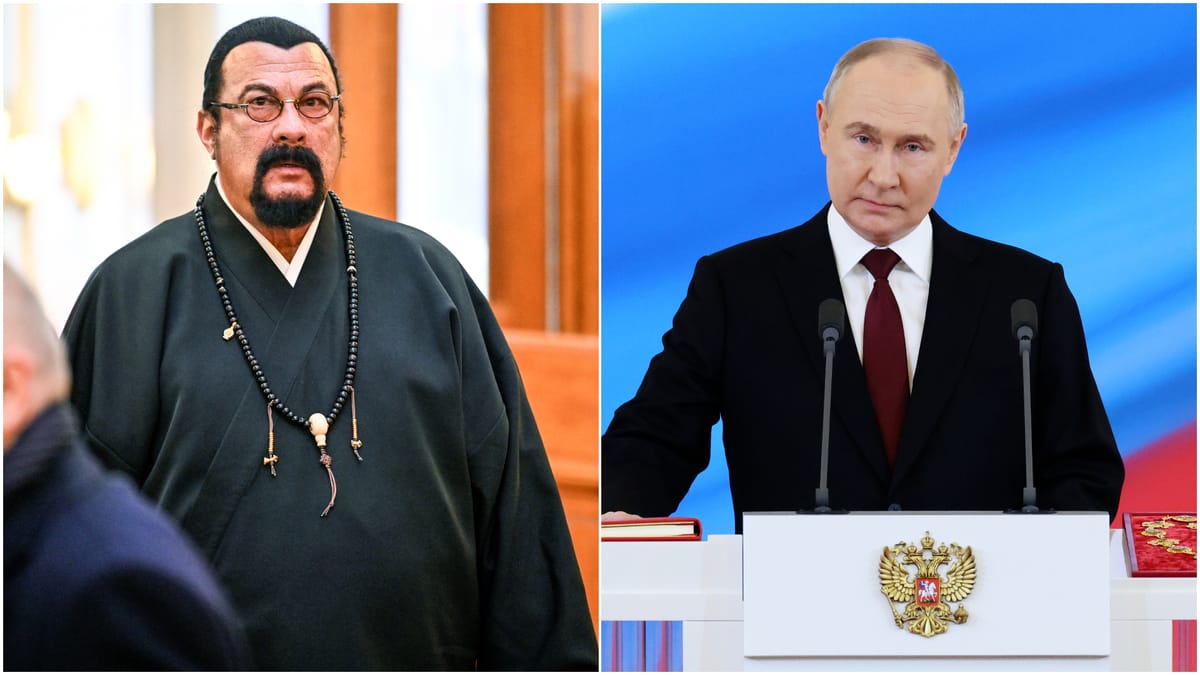„Największy światowy przywódca, jakiego mamy”. Steven Seagal znów wychwala Putina. Ocenił też Trumpa i Zełenskiego. Zdjęcie główne wpisu