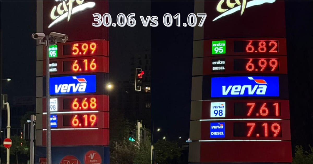 Paliwa w górę niemal o złotówkę. W nocy wygasł pakiet CPN Zdjęcie główne wpisu