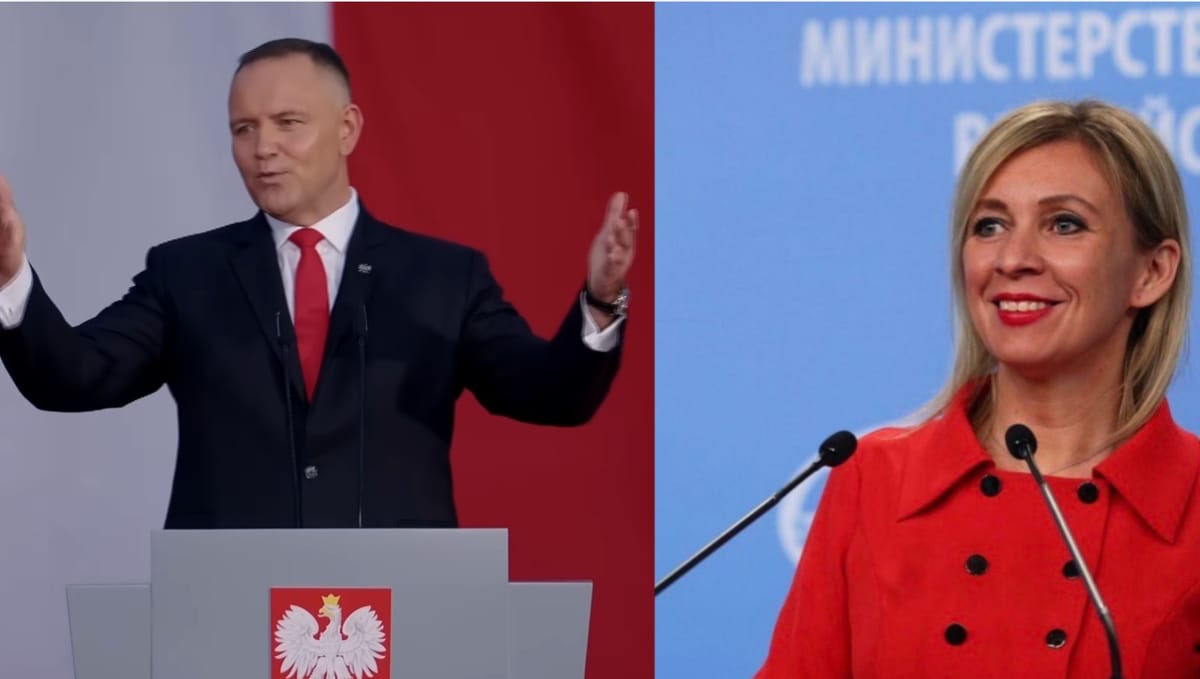 „Kliniczna rusofobia”, „gdański muzealnik”. Rosyjskie MSZ atakuje Nawrockiego po jego przemówieniu Zdjęcie główne wpisu
