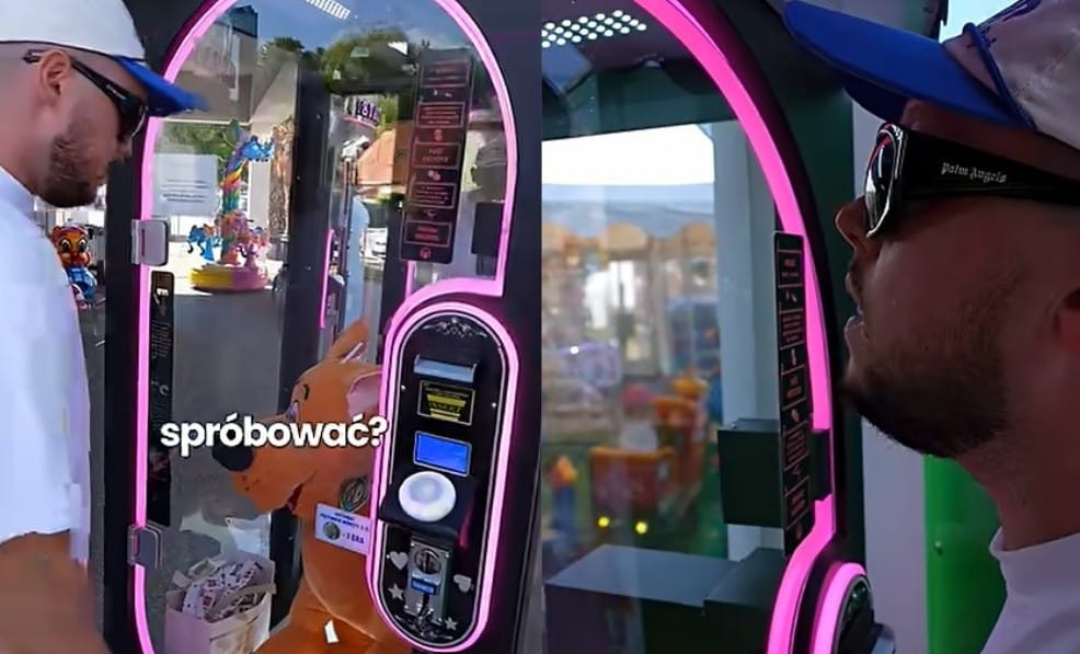Książulo kontra nadmorski automat. Postanowił sprawdzić jak łatwo można wygrać pluszaka Zdjęcie główne wpisu