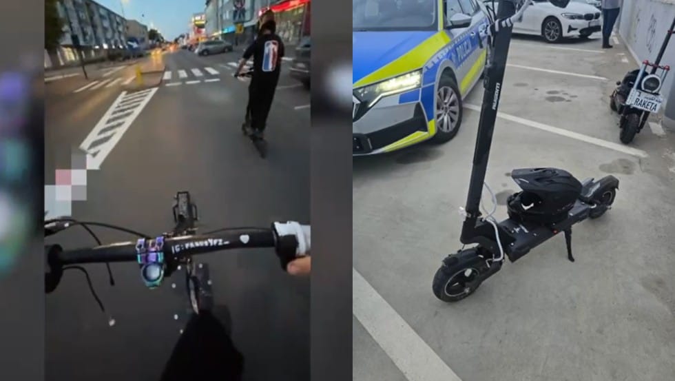 Robili live'a z niebezpiecznych rajdów na hulajnogach. Policjanci ich namierzyli i przerwali transmisję Zdjęcie główne wpisu