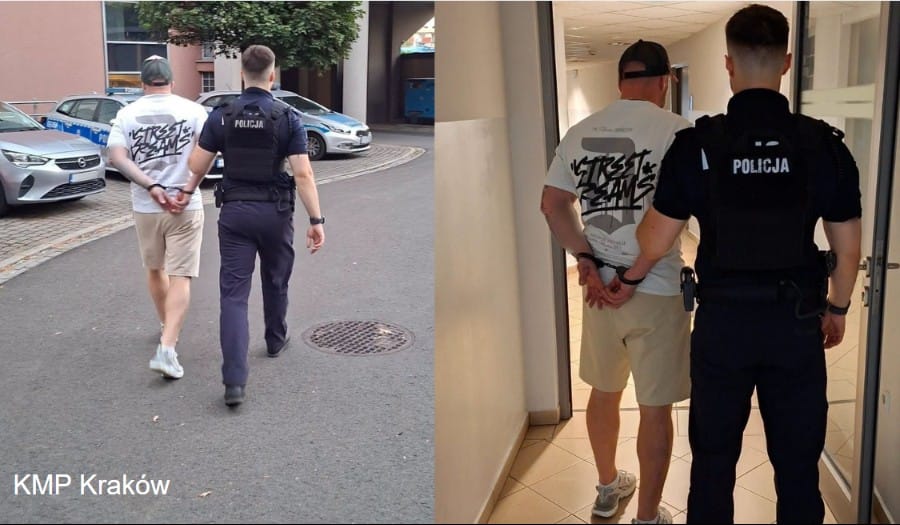 Wyzywał młodych Ukraińców na ulicy w Krakowie. Gdy nagranie trafiło do sieci, sam zgłosił się na policję Zdjęcie główne wpisu