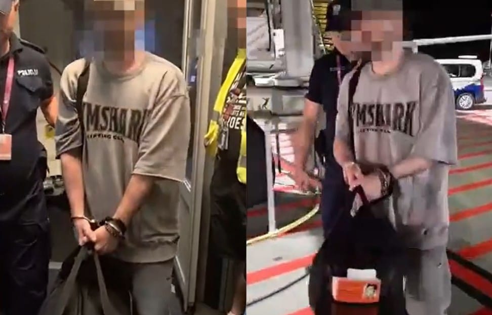 Stuu w kajdankach na lotnisku w Polsce. Policja opublikowała nagranie z lotniska Zdjęcie główne wpisu