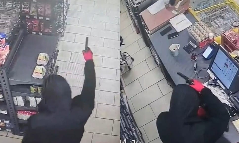Napadał na sklepy z bronią palną. Teraz grozi mu nawet 20 lat więzienia, jest akt oskarżenia. Policja opublikowała nagranie Zdjęcie główne wpisu
