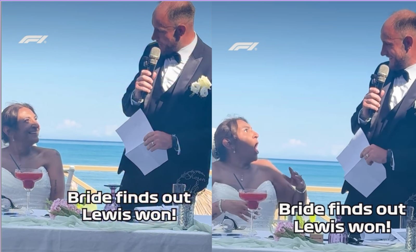 „To prezent z okazji ślubu?” Panna młoda dowiaduje się, że Lewis Hamilton wygrał w Barcelonie Zdjęcie wpisu