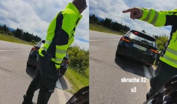„Zatrzymuje Ci od razu prawo jazdy! Jesteś na torze wyścigowym?” Polski motocyklista kontra wkurzony słowacki policjant Zdjęcie wpisu