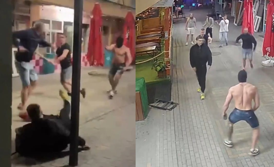 Maczetą i kijem bejsbolowym zaatakowali klientów lokalu na Żoliborzu. Nagranie pojawiło się w sieci Zdjęcie wpisu