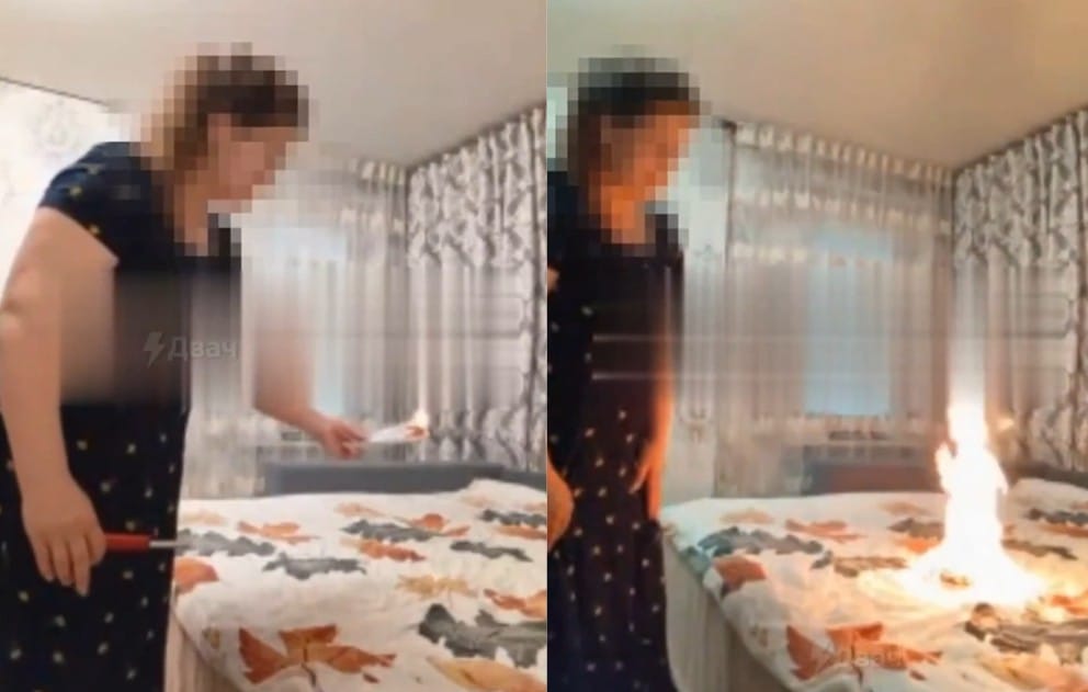 Najpierw wyłudzili od niej pieniądze, potem wmówili, że dostanie odszkodowanie, jeśli podpali własne mieszkanie. Nagranie trafiło do sieci Zdjęcie wpisu