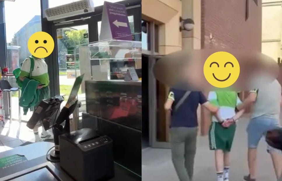 Zwyzywał ekspedientkę Żabki od „ukraińskich k*rew". Nie zdążył nawet zmienić gaci i już był w kajdankach Zdjęcie wpisu