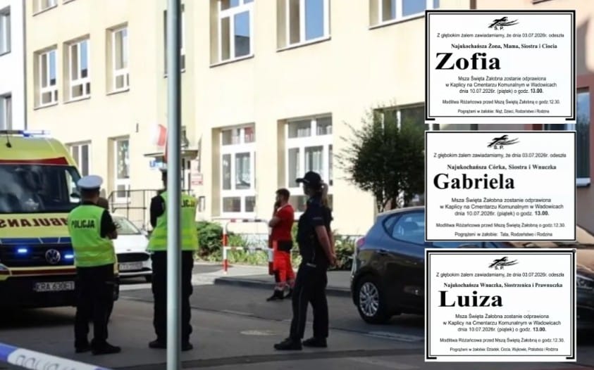 Po ustaleniach prokuratury rodzina tragicznie zmarłych w Skawinie odcina się od sprawcy. Zofia, Gabriela i Luiza spoczną w jednej mogile Zdjęcie wpisu