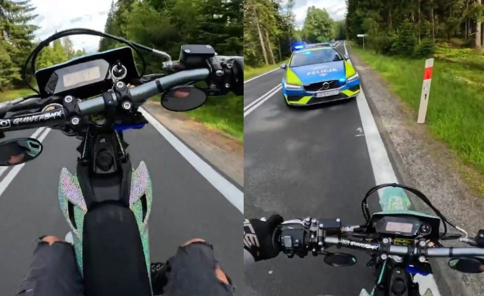 Na jednym kole wjechał wprost na policjantów. W kilka sekund stracił prawko i 1500zł. W zamian dostał 10 pkt karnych Zdjęcie wpisu