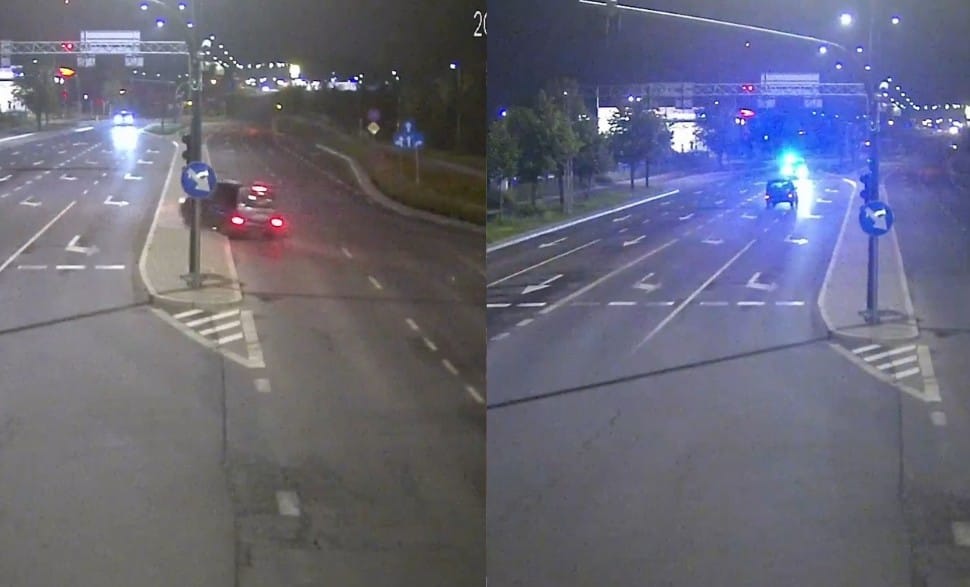 Miał 2 promile i dwa dożywotnie zakazy. Przeleciał przez wysepkę wprost pod radiowóz Zdjęcie wpisu
