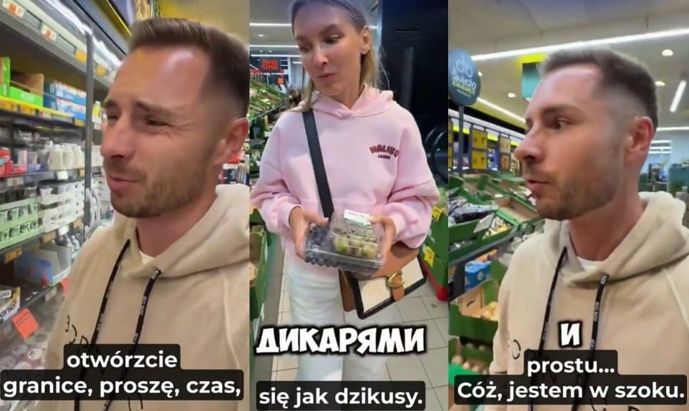 Zszokowani Rosjanie w polskim sklepie. Chcą ponownego otwarcia granic Zdjęcie wpisu