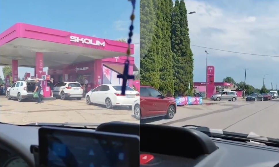Ogromna kolejka aut do stacji Skolima. Wszyscy chcą tanio zatankować Zdjęcie wpisu