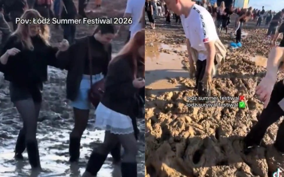 Teren Łódź Summer Festival zamienił się w wielkie błoto. Uczestnicy zaczęli wrzucać nagrania do sieci Zdjęcie wpisu