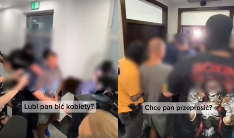 „Lubi Pan bić kobiety?" Adam C., który miał brać udział w pobiciu ukraińskiej pary, odpowiadał na pytania podczas doprowadzania do sądu Zdjęcie wpisu