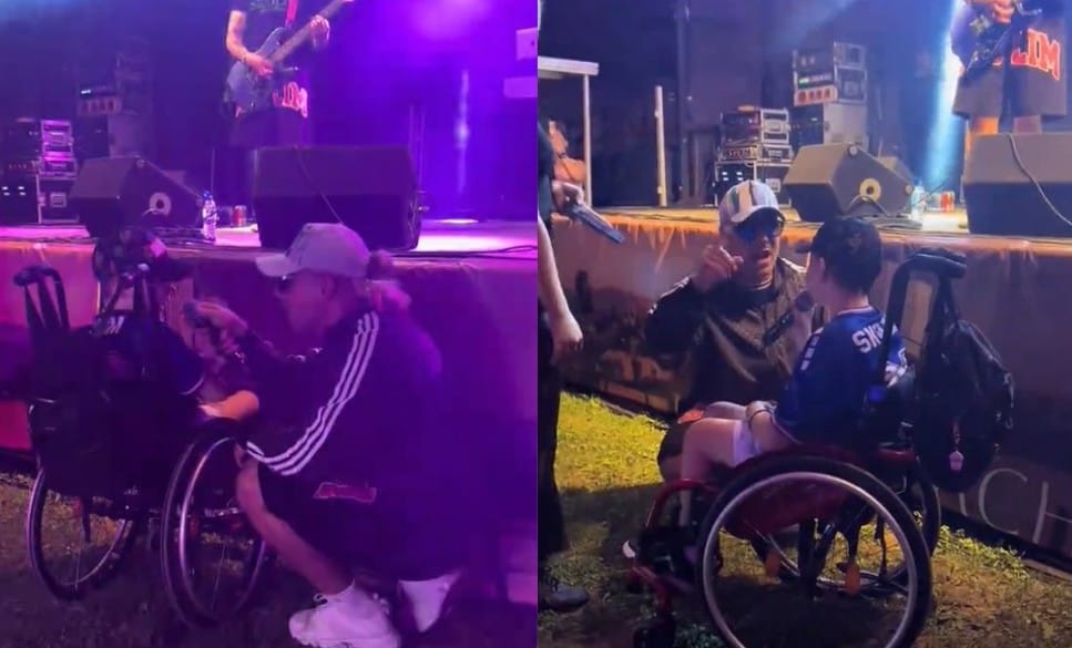 Skolim zeskoczył ze sceny, żeby zaśpiewać piosenkę z chłopcem na wózku. Publiczność była zachwycona Zdjęcie wpisu