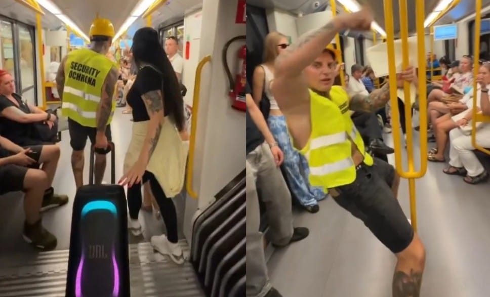 Kolejny „tiktoker" z głośnikiem w metrze myślał, że jest zabawny. Internauci: „Ale wiocha" Zdjęcie wpisu