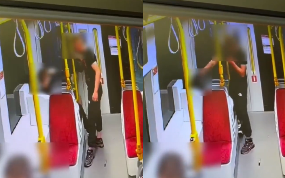 Bił pięścią po głowie i szarpał za plecak. Atak na pasażera tramwaju w Gdańsku zarejestrowały kamery Zdjęcie wpisu