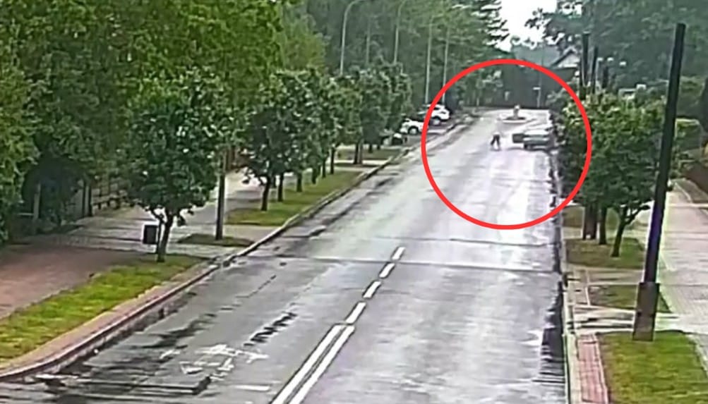 Wyskoczył z jadącego Mercedesa. Auto pojechało dalej i wbiło się w ogrodzenie Zdjęcie wpisu