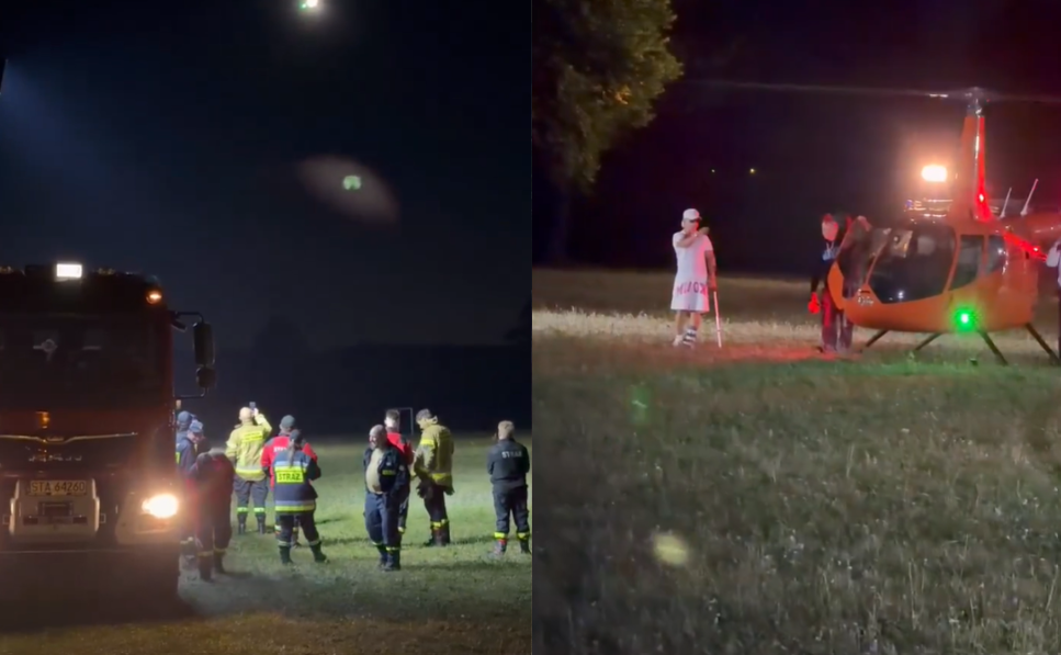 Lądowanie Skolima helikopterem. Na jeden z 6 koncertów tego dnia miał się spóźnić prawie 3 godziny Zdjęcie wpisu