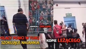Turecka policja kopała leżącego kibica Górnika. Szokujące nagrania ze Stambułu