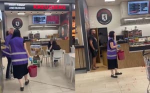 „Filip Chajzer jest osobą zepsutą, niemoralną" Kolejna akcja aktywistów, kebab został obrzucony resztkami jedzenia