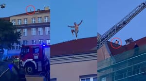 Wszedł na dach szkoły, groził, że skoczy, potem bawił się ze służbami w berka. Fantazja poniosła mieszkańca Kołobrzegu