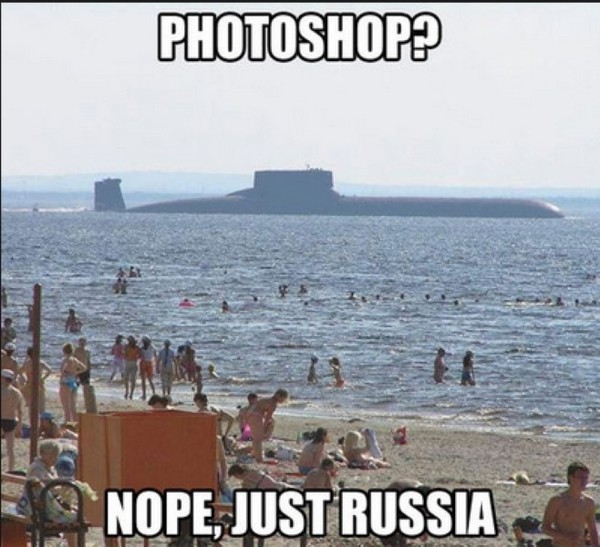 Typowy dzień na plaży w Rosji