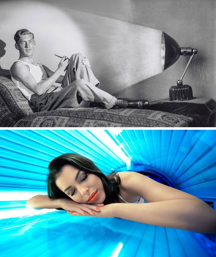 7. Solarium w 1930 roku i dzisiaj: