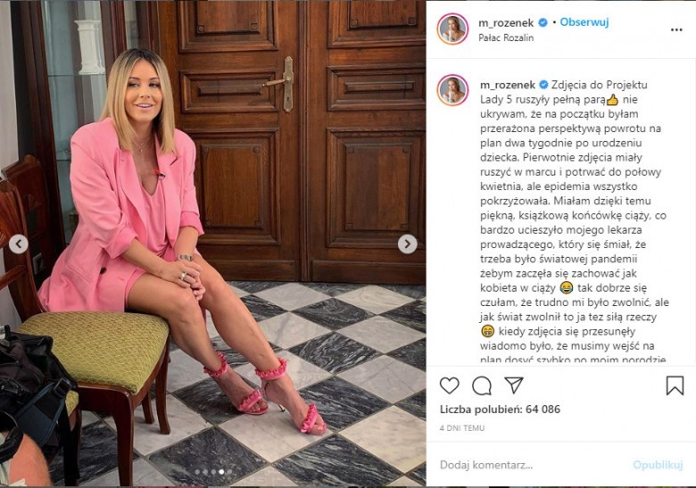 Małgorzata również na swoim Instagramie opublikowała długi wpis o nowej sytuacji