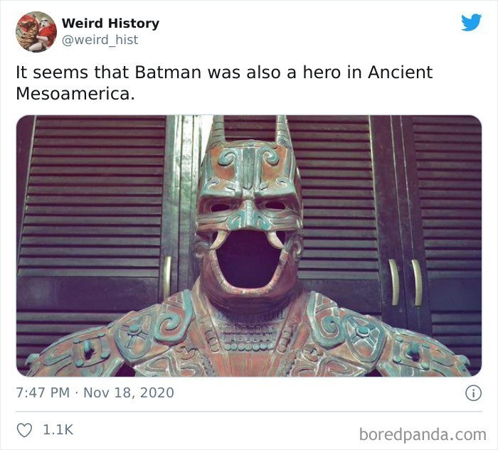 7. "Wygląda na to, że Batman był również bohaterem w starożytnej Mezoameryce."