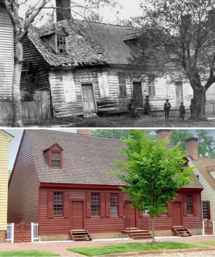 Przed i Po ~ Wersja ekstremalna. Odbudowany dom Johna Crumpa.