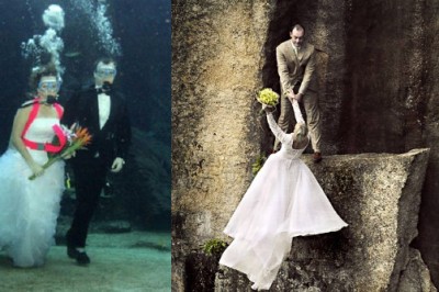10 najbardziej ekstremalnych fotografii ślubnych! Miałabyś odwagę je powtórzyć? 