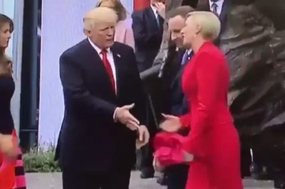 Donald Trump bardzo się zdziwił! Agata Duda zaskoczyła na przywitaniu prezydenta USA!