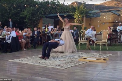 Gdy pan młody zaczął lewitować podczas pierwszego tańca, goście oszaleli! 