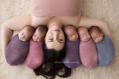 Gdy umieściła je w koszyku - zaniemówiłam! Niesamowita sesja mamy i jej 5 nowo narodzonych dzieci! 