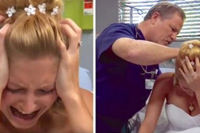 Panna młoda zachowywała się jak szalona w dniu swojego ślubu! Wtedy lekarz dostrzegł coś na tyle jej głowy!