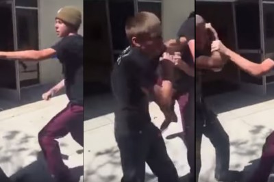 Szkolny cwaniak zaatakował niewidomego chłopca. Reakcja kolegi była idealna! 