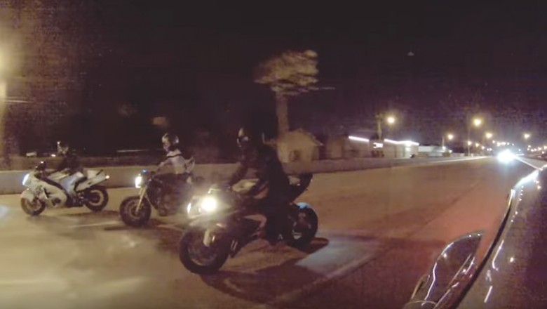 Właściciel 1200-konnego Porsche daje niezłą lekcję cwaniakom na motorach! 