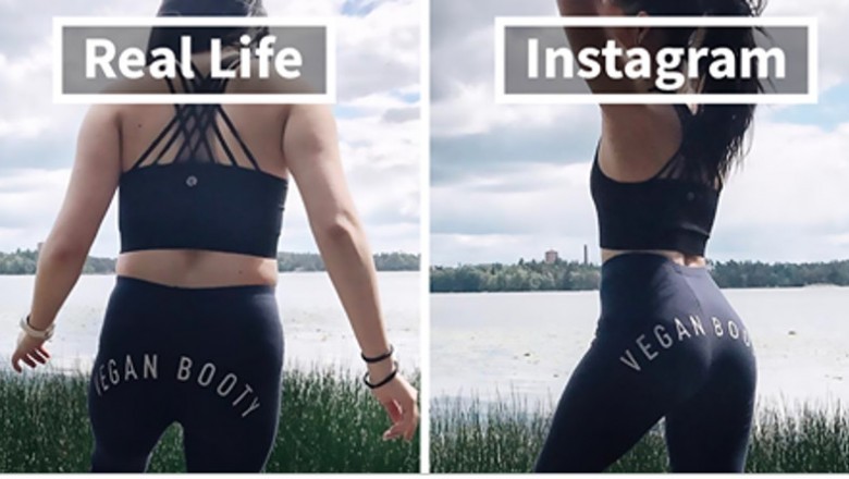 Blogerka promująca zdrowy styl życia pokazała swoje zdjęcia „z poza Instagrama” Różnica jest kolosalna!