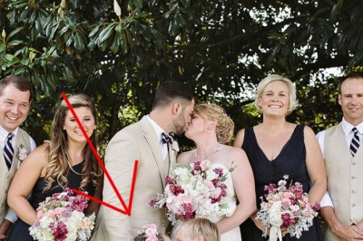 Miało być zdjęcie całującej się młodej pary ale 4 letnia dziewczynka ukradła im show! Zobacz całe zdjęcie!