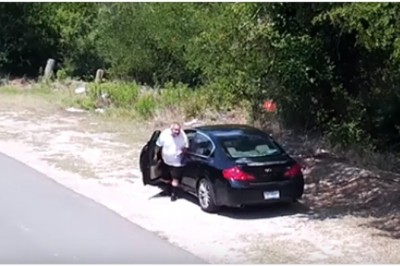 Zatrzymał auto, gdzie nikt go nie widział! Nagranie z kamer sprawia, że aż się krew gotuje!