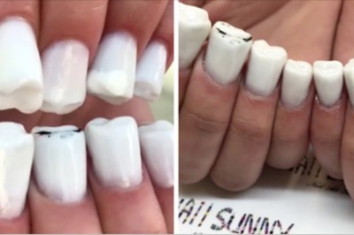 Paznokcie w kształcie zębów są straszne! Oglądając to wideo dostałam dreszczy! 