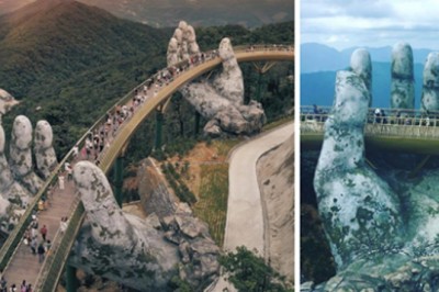 Zapierający dech w piersiach most w Wietnamie został właśnie otwarty i wygląda jakby pochodził z Władcy Pierścieni