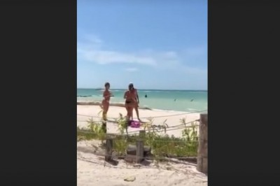 Przyłapała chłopaka na podglądaniu innych dziewczyn na plaży! Jej mina mówi wszystko! 